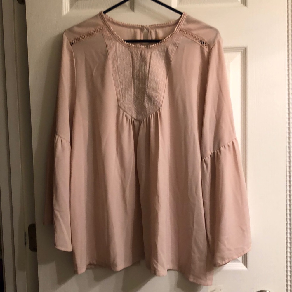 NWT blush babydoll blouse